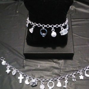 Silver charm bracelet